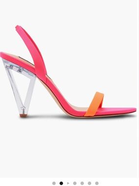 Steve Madden x Jessica rich Women's Neon Pink & Orange Slingback Sandal